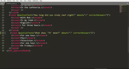 XML Quiz Editor
