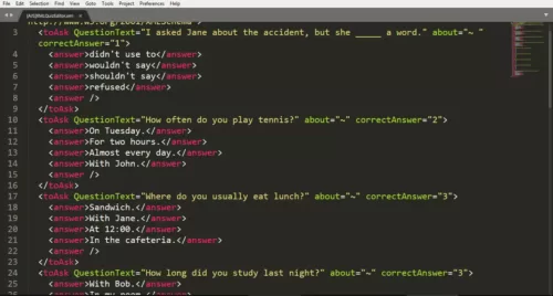 XML Quiz Editor